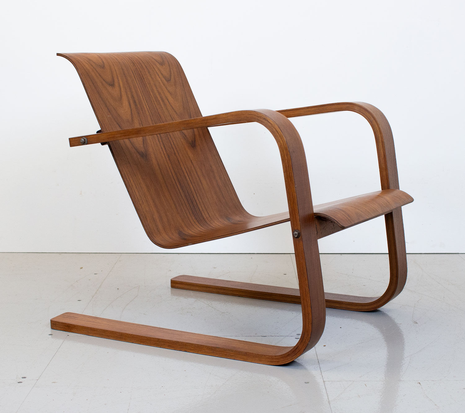 1930s modernist cantilever plywood armchair