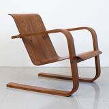 1930s modernist cantilever plywood armchair