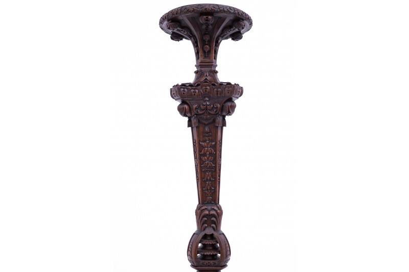 Carved pedestal, France, around 1870.
