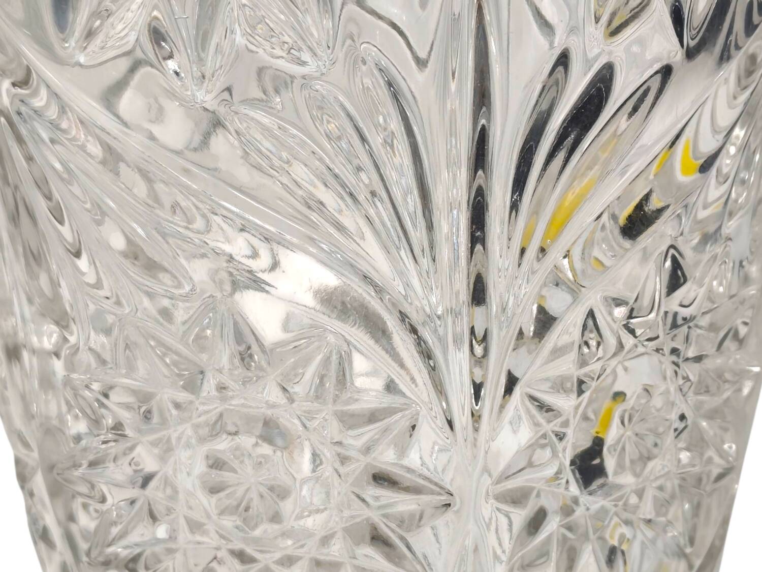 Vintage Molded Glass Vase - Exquisite Floral and Botanical Motifs