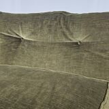 70s corner sofa in green fabric