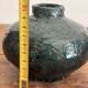 Glazed Engraved Bowl Vase with Geometric Flowers, Popular Art from the 50s