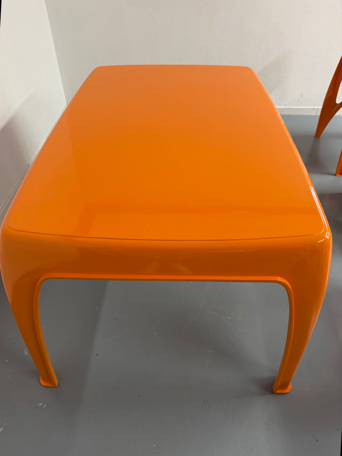 Table and 4 dining chairs designed by Preben Fabricius, Interplast, 1970s.