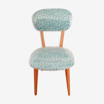 Vintage 1950s bistro chair revisited Petit Pan fabric