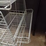 Vintage old shelf store wire wire basket modular industrial design 70s