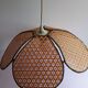 Lustre pétales bambou cannage vintage