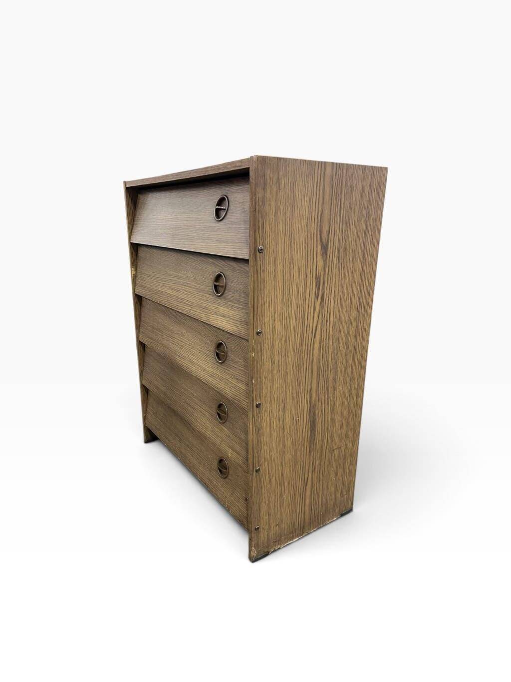 Vintage wooden shoe cabinet / drop-leaf cabinet