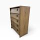 Vintage wooden shoe cabinet / drop-leaf cabinet