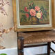 Peinture nature morte bouquet de roses