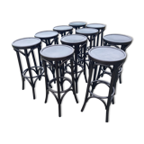 Set of 10 bar stools