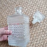 Old glass whisky decanter