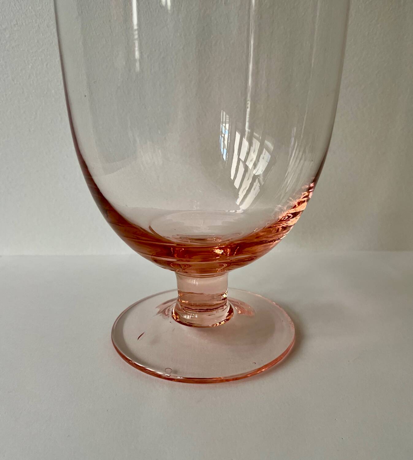 Bocal / Bonbonnière verre rose pale H30cm
