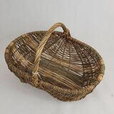 Burgundy wicker basket