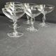 6 light crystal champagne glasses with twisted leg, early 20th century