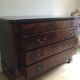 Commode Louis Philippe bois et marbre noir, 4 tiroirs
