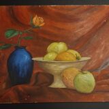 Painting oil on cardboard still life
