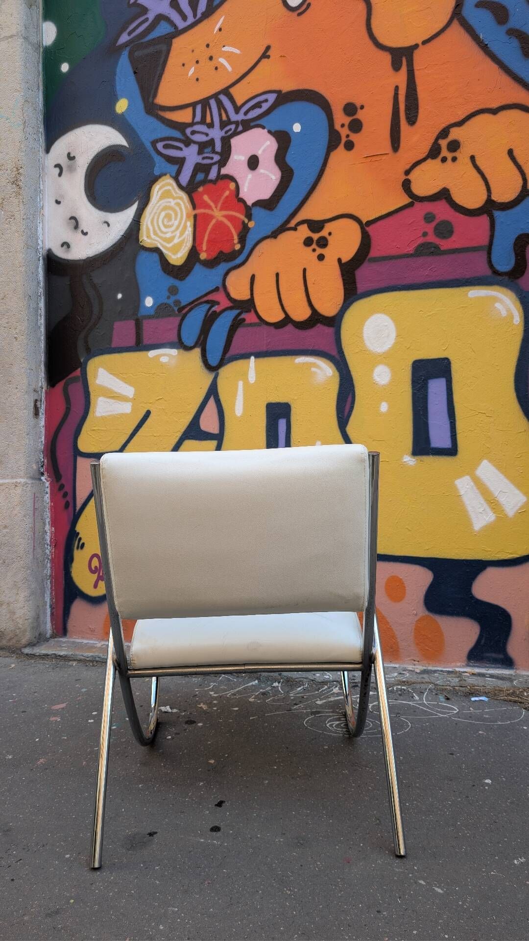 Chair with chrome base