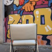 Fauteuil piètement chromé