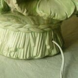 Lampe de salon a poser en ceramique bouquet de fleurs