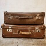 Duo of old suitcases