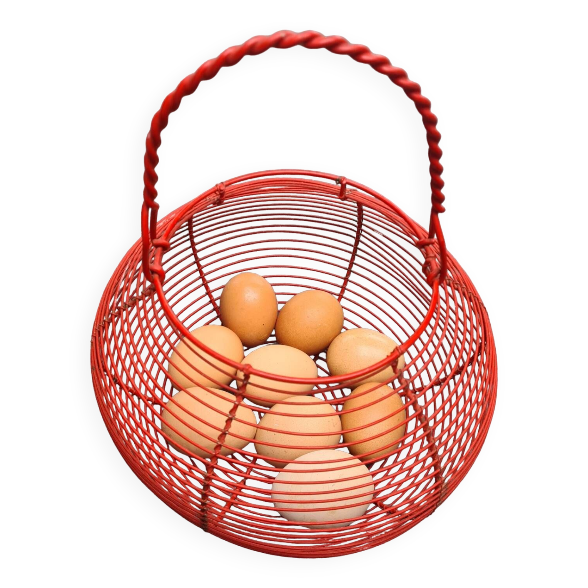 Metal salad basket: vintage