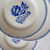 10 old dessert plates, iron earth, Digoin