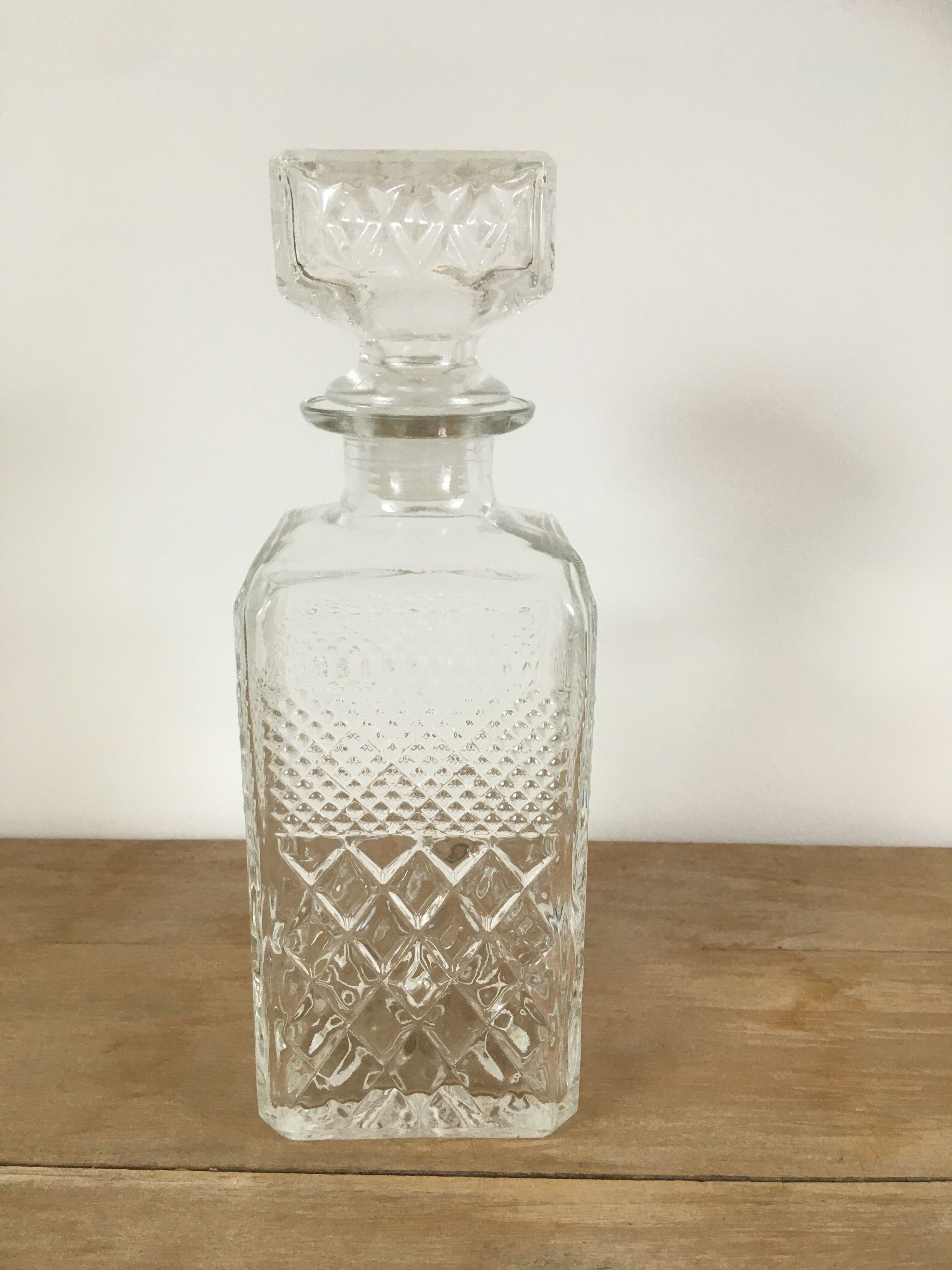 Moulded glass whisky decanter