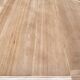 Large extendable round dining table stripped with a central wooden leg 110-198cm.