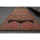 1970s Vintage Turkish Oushak Handmade Wool Cotton Pink Runner Rug 94x311