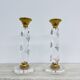 2 bougeoirs en lucite torsadée, années 1970