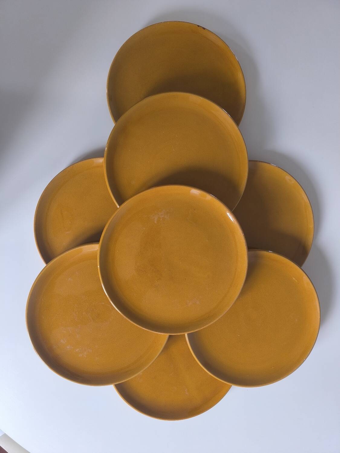 Set of 8 ceramic plates from Vallauris