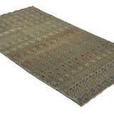 Tapis oriental vintage noué main – 261x140 cm – Tapisserie Anatolienne 1950