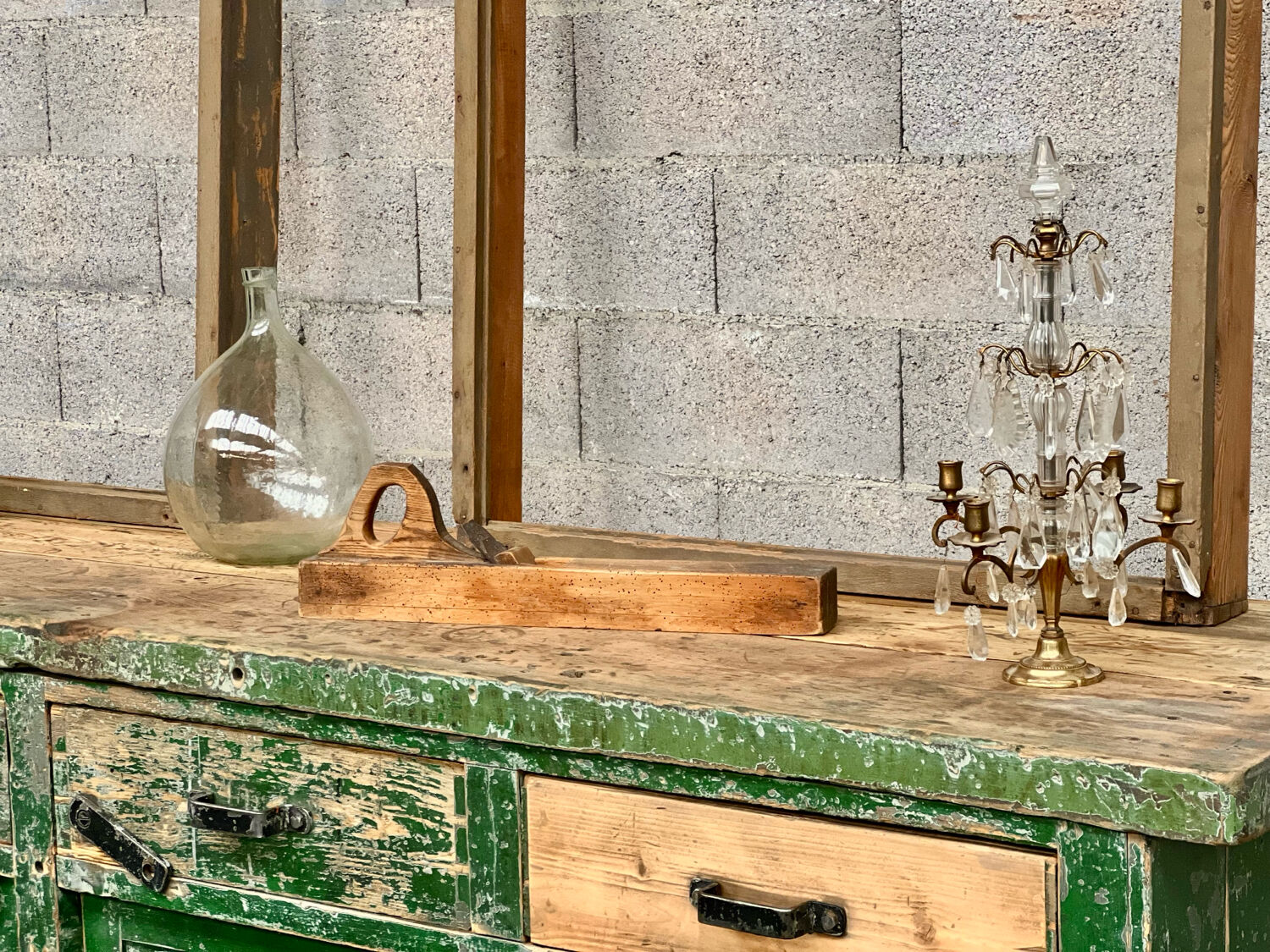 Old industrial workbench