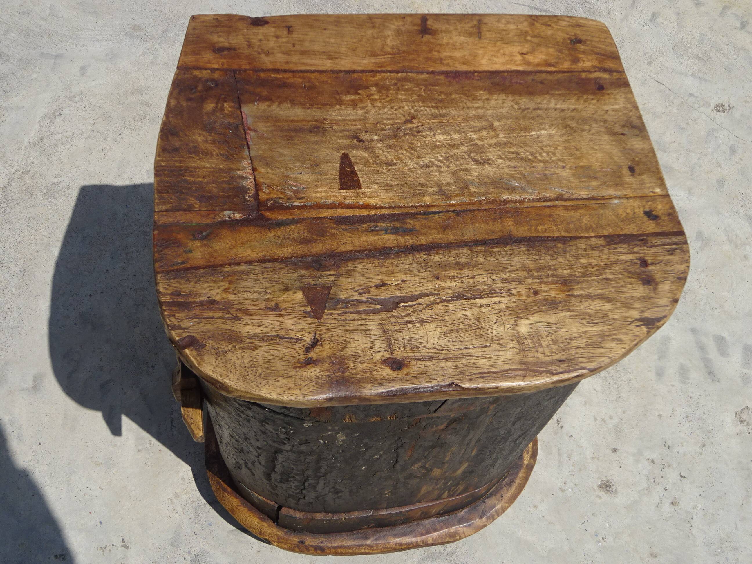 Small wooden canoe furniture, solid teak