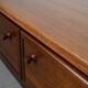 Low mahogany furniture, Danish design, 1970s, made in Denmark.