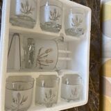 Whiskey glasses and ice bucket