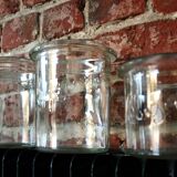 Ensemble de 3 pots vintage en verre La Conserve