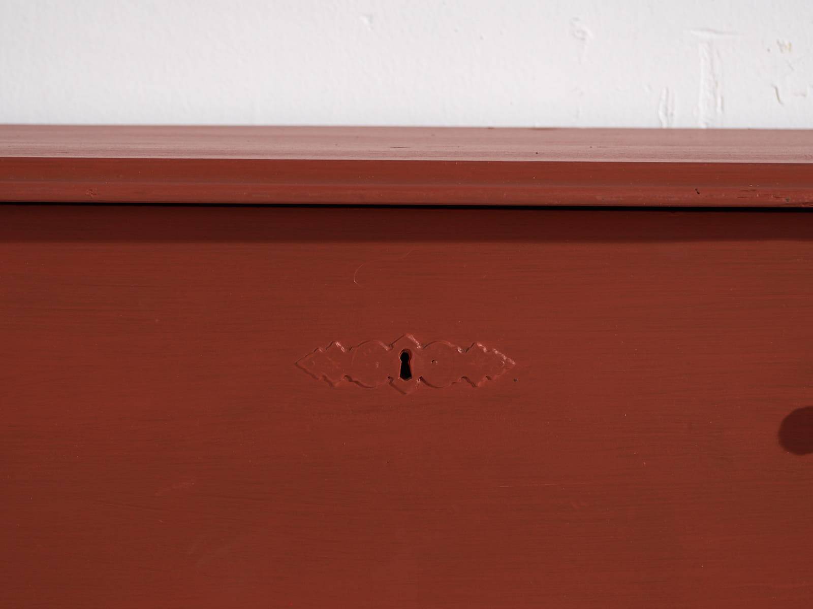 Antique red terracotta chest of drawers (circa 1920) #91
