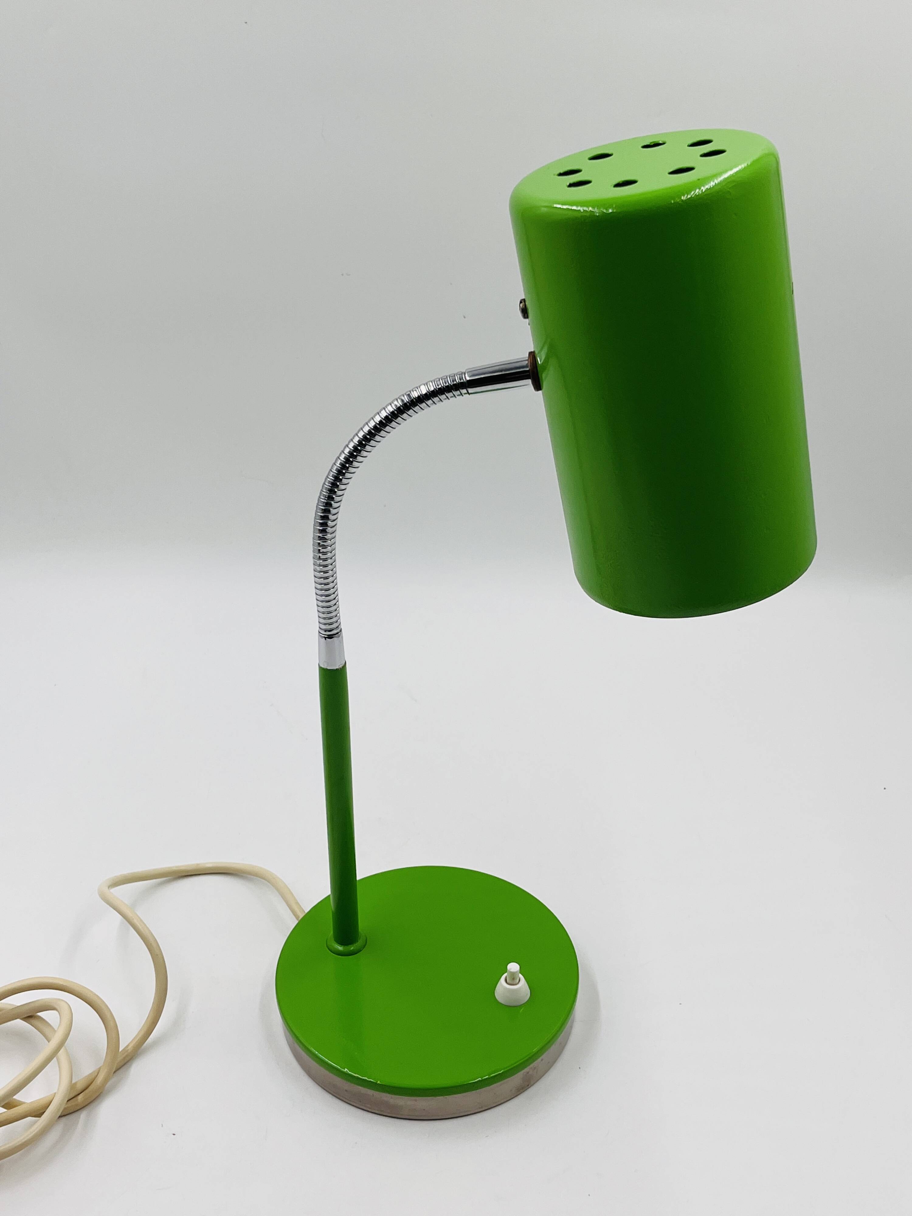 Green designer desk lamp