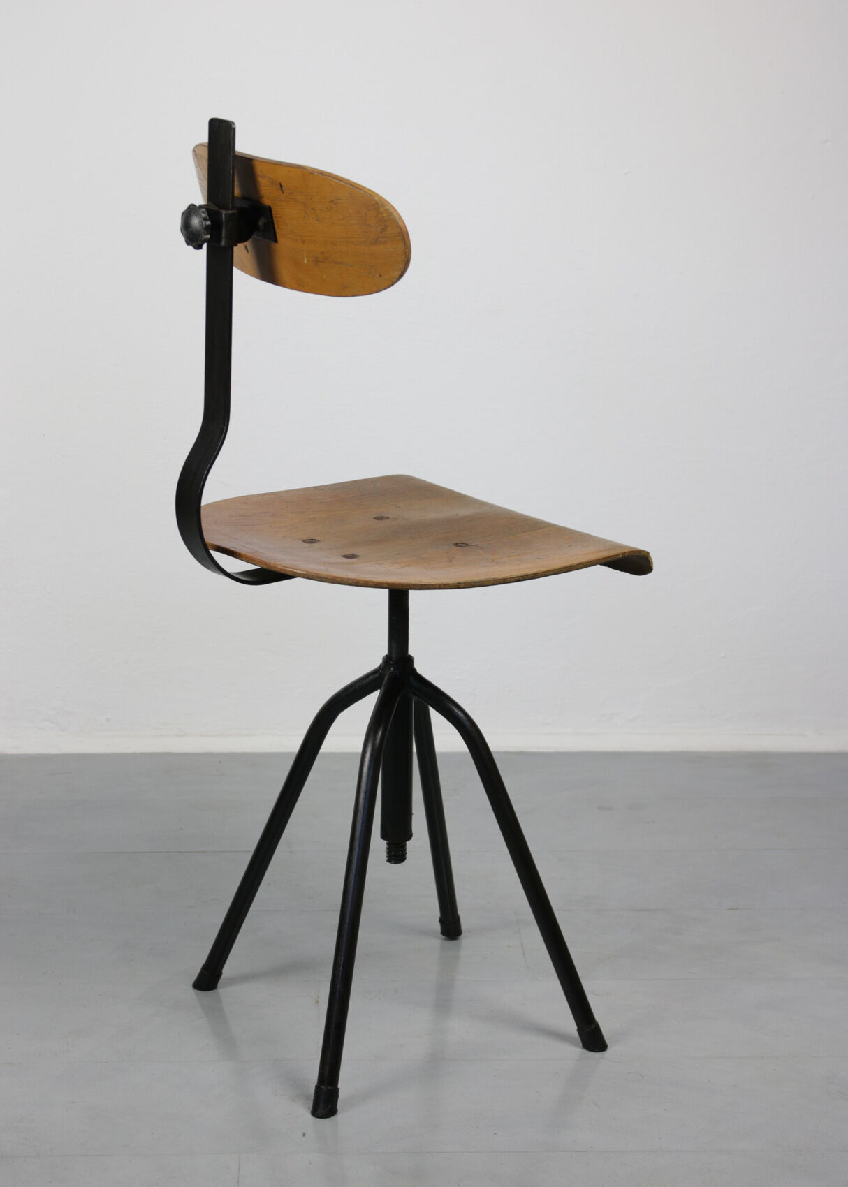 Pair of  swivel chairs industrial black, 1960s