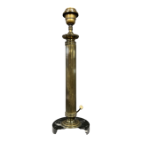 Lamp foot in gilded brass and black marble Louis XVI era around 1900