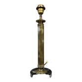 Lamp foot in gilded brass and black marble Louis XVI era around 1900