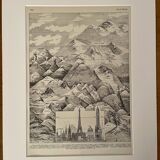 Lithograph on height (mountain) - 1930