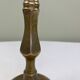Engraved brass candle holder