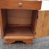 Bedside art deco oak and marble