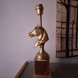 1980s horse head table lamp