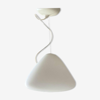 White glass pendant " Capsule " designed by Ross Lovegrove for Artemide. Italy 2010