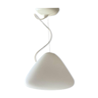 Suspension en verre blanc " Capsule " conçue par Ross Lovegrove pour Artemide. Italie 2010