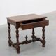 French Louis XIII Walnut Side Table with Drawer and Turned Legs, circa 1850