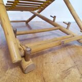 Vintage bamboo deckchair